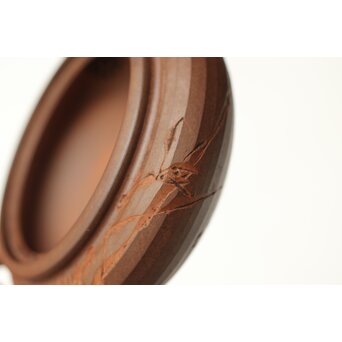 温故焼 初代 清水石僊 蘭文 急須　P403 