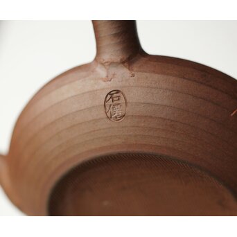 温故焼 初代 清水石僊 蘭文 急須　P403 