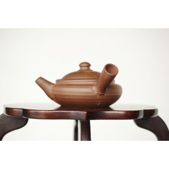 温故焼 初代 清水石僊 蘭文 急須　P403 