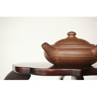 温故焼 初代 清水石僊 蘭文 急須　P403 