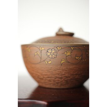 温故焼 清水温故作 松皮文宝瓶　P405 