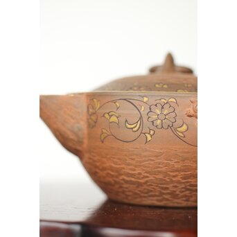 温故焼 清水温故作 松皮文宝瓶　P405 