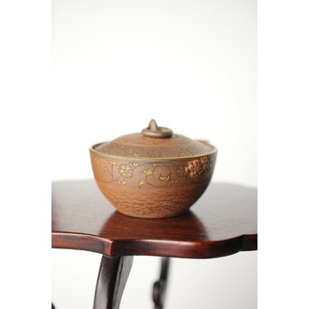 温故焼 清水温故作 松皮文宝瓶　P405 