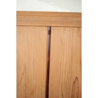 背の低い レトロガラス雪隠戸　GD0183 竹による化粧