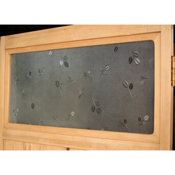 背の低い レトロガラス雪隠戸　GD0183 レトロな可愛らしいガラスです