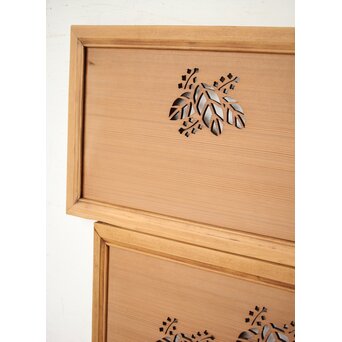 桐透かし欄間 2枚1組　R0312 