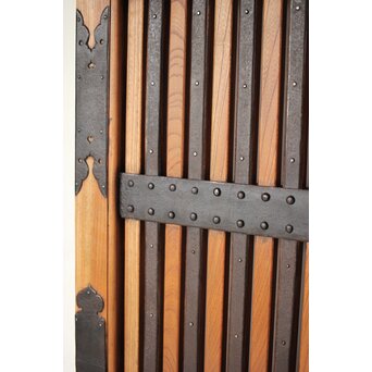 総欅 重金具格子蔵戸　W115Y 