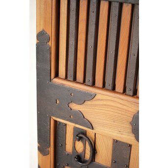 総欅 重金具格子蔵戸　W115Y 