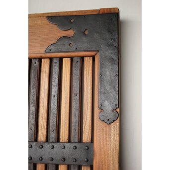 総欅 重金具格子蔵戸　W115Y 