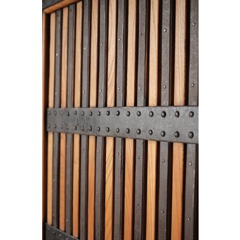 総欅 重金具格子蔵戸　W115Y 