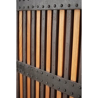 総欅 重金具格子蔵戸　W115Y 
