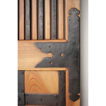 総欅 重金具格子蔵戸　W115Y 