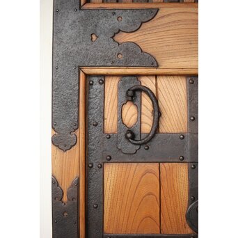 総欅 重金具格子蔵戸　W115Y 