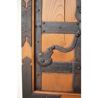 総欅 重金具格子蔵戸　W115Y 