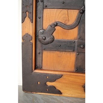 総欅 重金具格子蔵戸　W115Y 