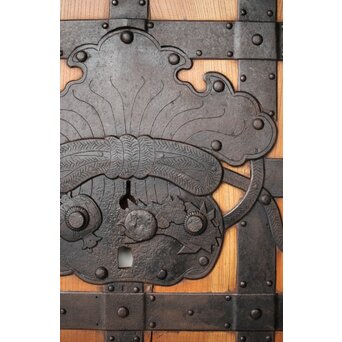 総欅 重金具格子蔵戸　W115Y 