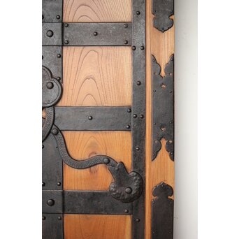 総欅 重金具格子蔵戸　W115Y 