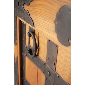 総欅 重金具格子蔵戸　W115Y 