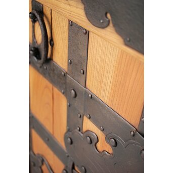 総欅 重金具格子蔵戸　W115Y 