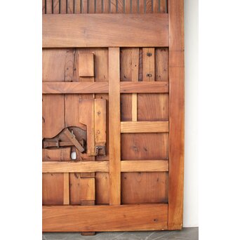 総欅 重金具格子蔵戸　W115Y 