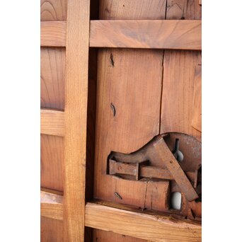 総欅 重金具格子蔵戸　W115Y 