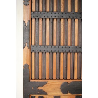 総欅 重金具格子蔵戸　W115Y 