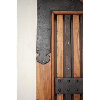 総欅 重金具格子蔵戸　W115Y 