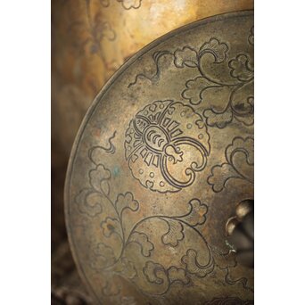 唐草文 いぶし銀水指　M370 