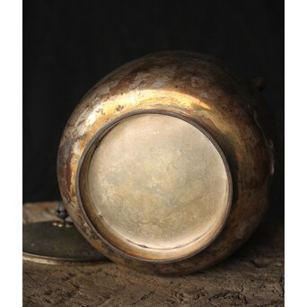 唐草文 いぶし銀水指　M370 