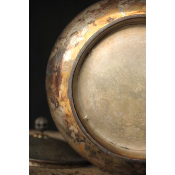 唐草文 いぶし銀水指　M370 