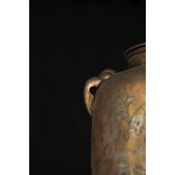 唐草文 いぶし銀水指　M370 