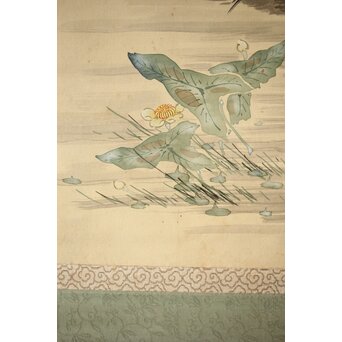 倣 池上秀畝 花鳥図 絹本軸装　Z427 