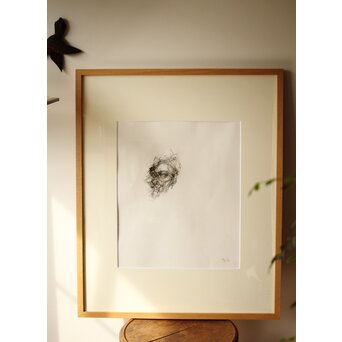 平野遼 デッサン 額装　Z429 