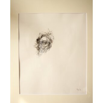 平野遼 デッサン 額装　Z429 