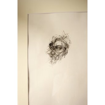 平野遼 デッサン 額装　Z429 