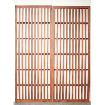 総欅 太格子戸 4枚1組　L1098Y AB　ウラ