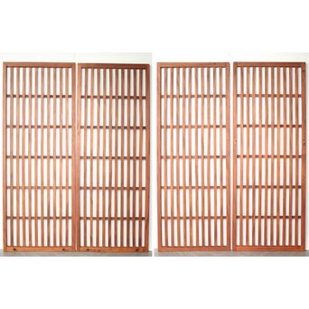 総欅 太格子戸 4枚1組　L1098Y