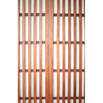 総欅 太格子戸 4枚1組　L1098Y 