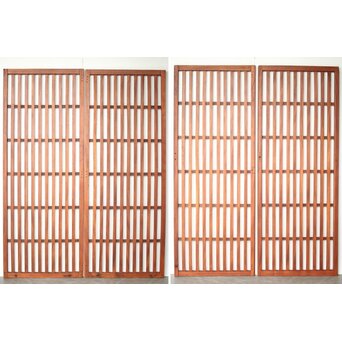 総欅 太格子戸 4枚1組　L1098Y ABCD　ウラ