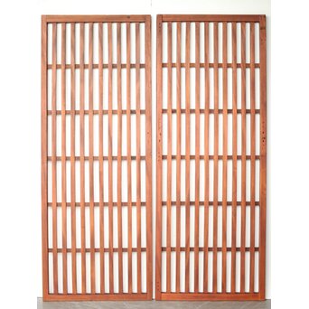 総欅 太格子戸 4枚1組　L1098Y CD　表