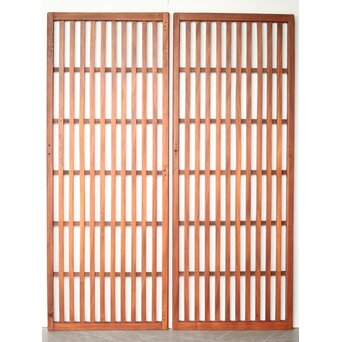 総欅 太格子戸 4枚1組　L1098Y CD　ウラ