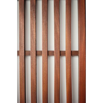 総欅 太格子戸 4枚1組　L1098Y 柾目が前面にきています