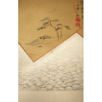 田能村直入/白須心華 合装掛軸　Z431 