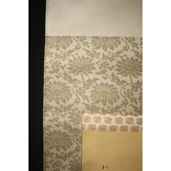 入江北宰【牡牛】絹本軸装 掛軸　Z432 