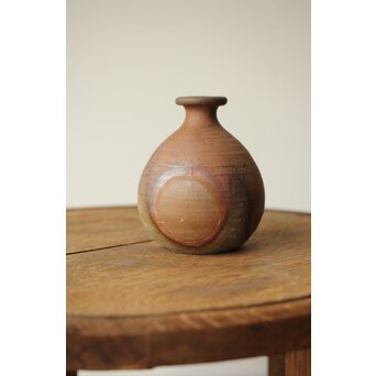 藤原雄 人間国宝 備前徳利酒器　P408 