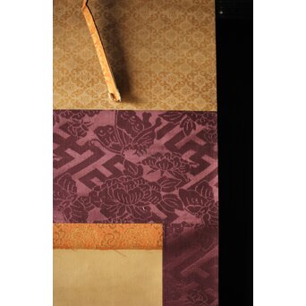 雛飾り 殿と姫 時代刺繍 掛軸 一対二幅　Z433 