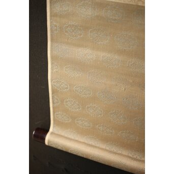 倣 田能村竹田【江草鯉魚図】水野疎梅觀 唐木箱 絹本軸装　Z434 