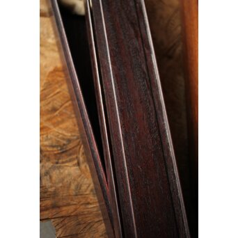 倣 田能村竹田【江草鯉魚図】水野疎梅觀 唐木箱 絹本軸装　Z434 