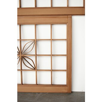 七宝繋文 欄間引戸 2枚1組　R0314 