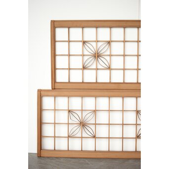 七宝繋文 欄間引戸 2枚1組　R0314 